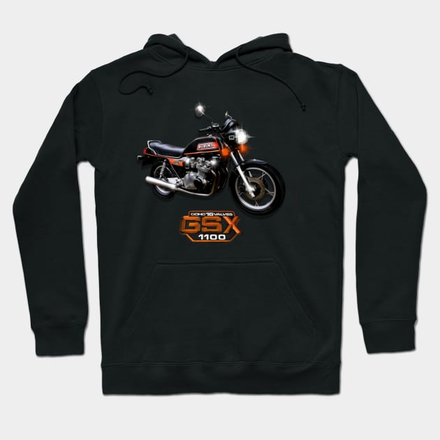 The Classic Suzuki GSX 1100 DOHC design by MotorManiac Hoodie by MotorManiac